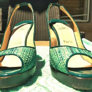 Authentic CL peep toe sexy heels